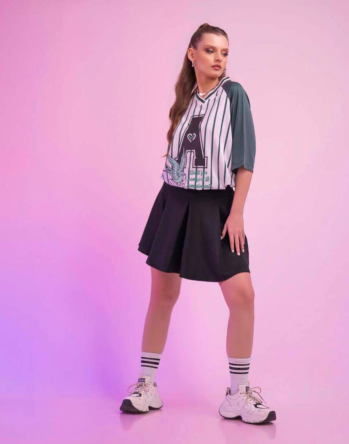 A . OVERSIZED PRINTED T - SHIRT