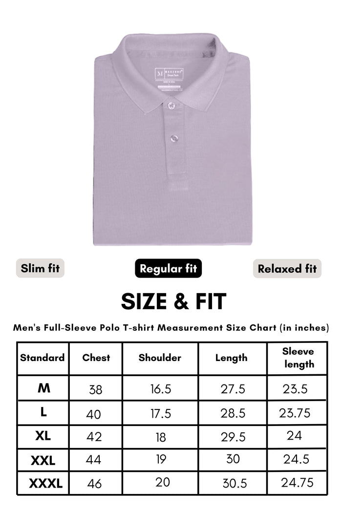 Cosmic Sky Full Sleeve Smart Tech Polo