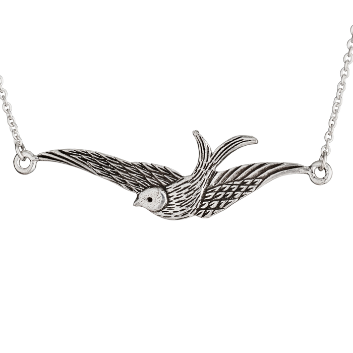 Flying Sparrow Sterling Silver Necklace