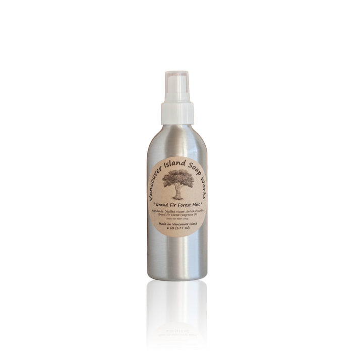 Bring the forests of BC indoors with this woodsy room spray. Natural room spray scented with essential oils. Made on Vancouver Island in BC, Canada.
