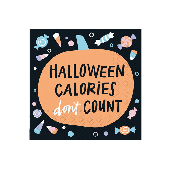 Halloween Calories Beverage Napkin