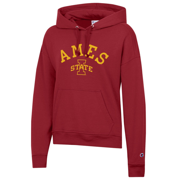Iowa State Hoodie Women's Champion Powerblend Red Ames