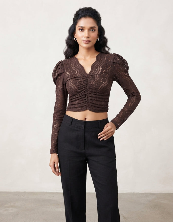 LONG SLEEVE CROP TOP