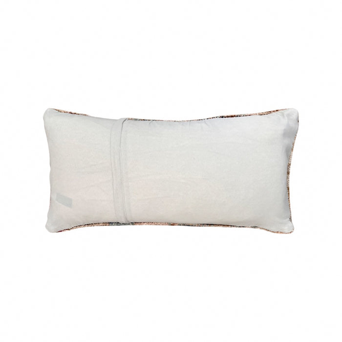 Handmade traditional Turkish oushak pillow cover made with vintage rugs 12x24 pastel