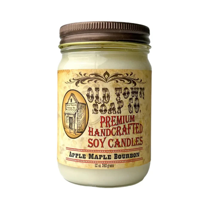 Old Town Soap Apple Maple Bourbon 12oz. Candles