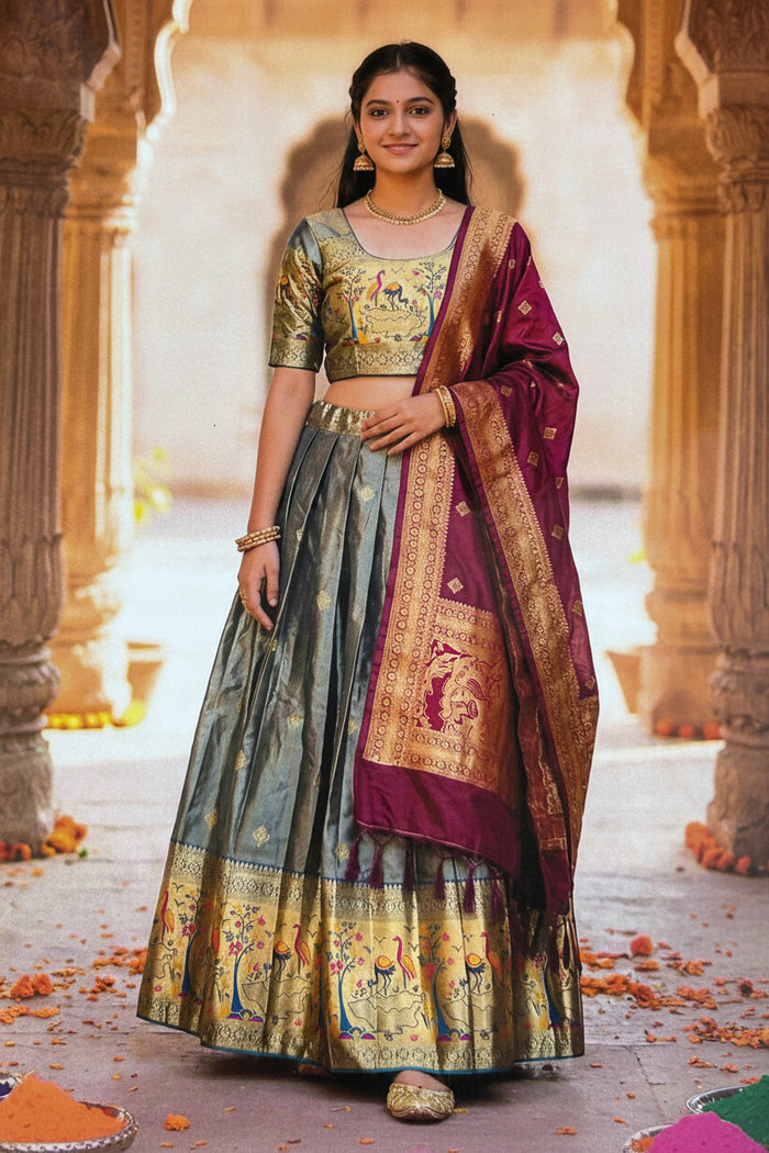Pattu Lehenga for teenagers