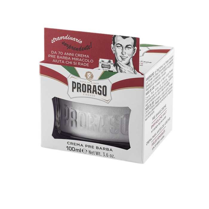 Proraso pre-shave krem boks med italiensk design, grønn te og havrekstrakt