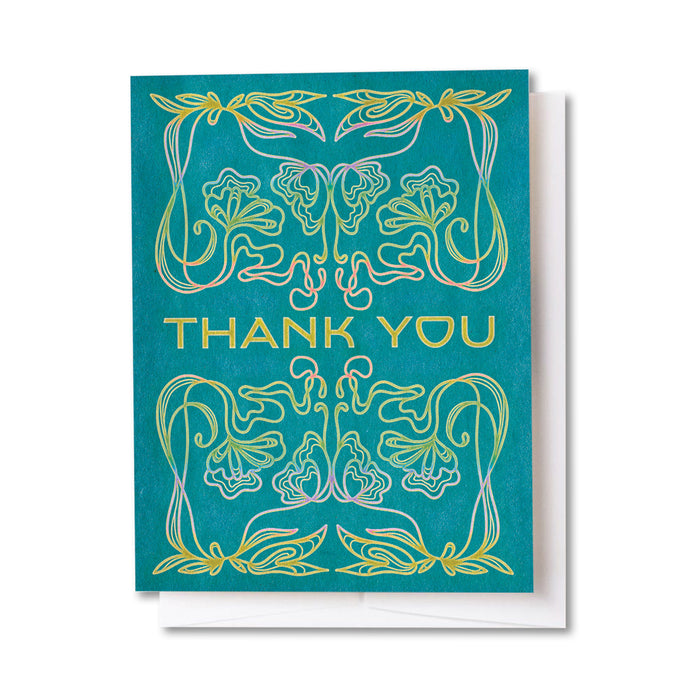 Thank You Floral Nouveau Card