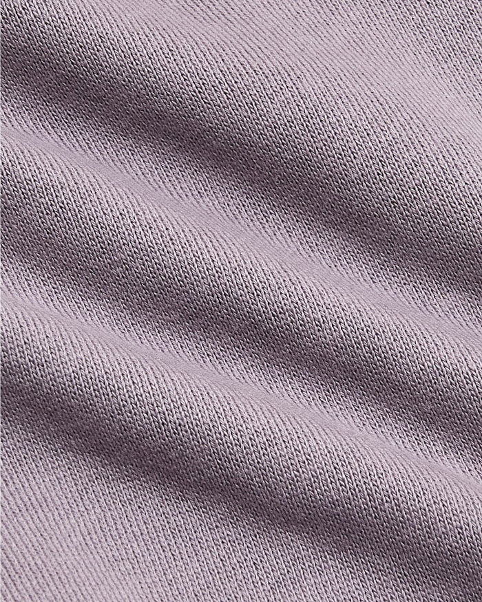 Thistle Fleece French Terry Pullover Hoodie, close-up of knitted fabric.