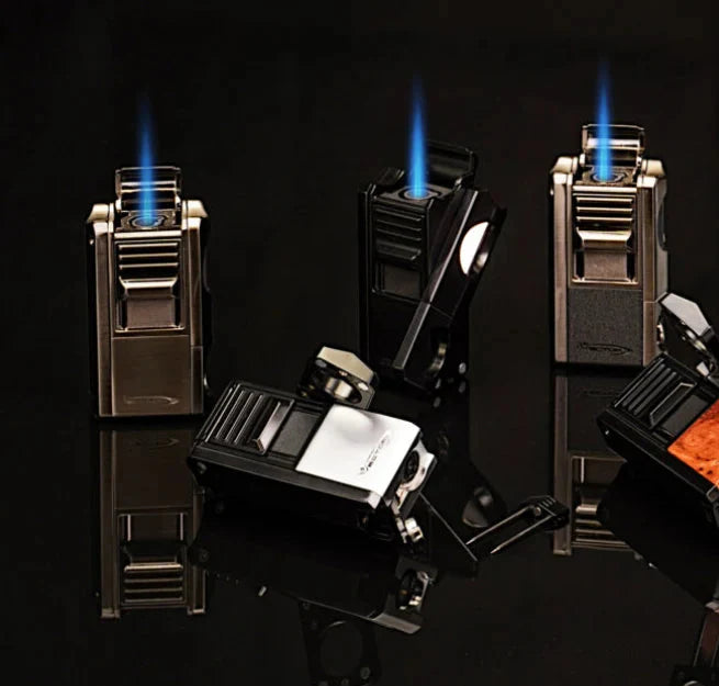 Vector Thor Mahogany Marble Torch Lighter with V-Cutter - THOR/10