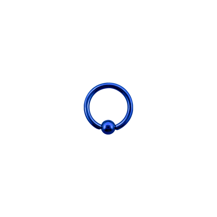 16g Surgical Steel BCR Blue 10mm / Surgical Steel / Blue Ball Closure Ring
