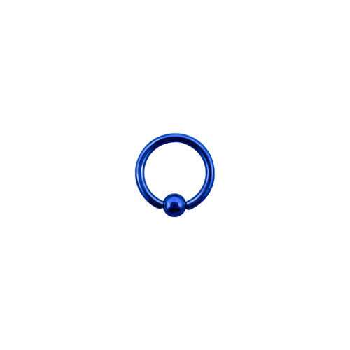 16g Surgical Steel BCR Blue 10mm / Surgical Steel / Blue Ball Closure Ring