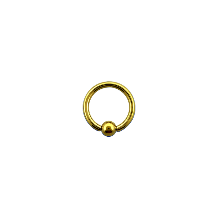 16g Surgical Steel BCR Gold 12mm / Surgical Steel / Gold Ball Closure Ring