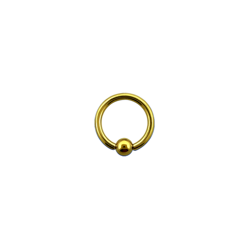 16g Surgical Steel BCR Gold 12mm / Surgical Steel / Gold Ball Closure Ring