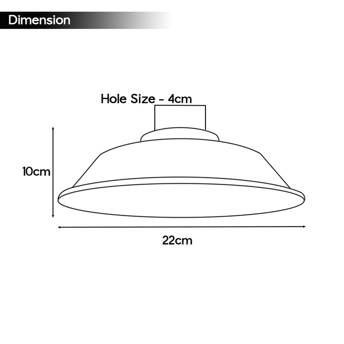 2 Pack Industrial Curvy Metal Easy fit Lamp Shade ~5576