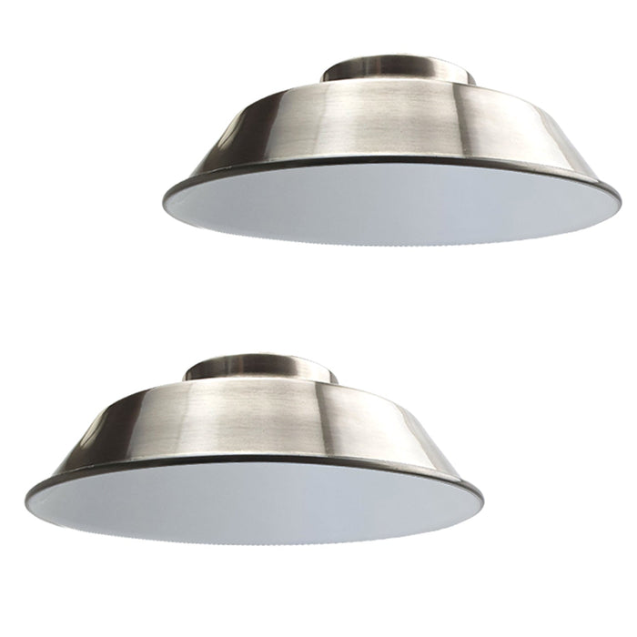 2 Pack Industrial Curvy Metal Easy fit Lamp Shade ~5576