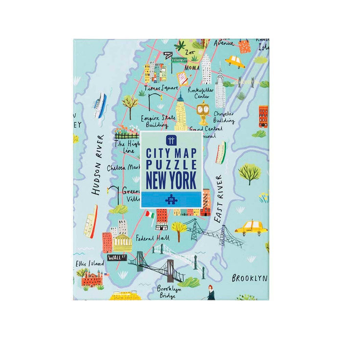 250 Piece New York Map Jigsaw Puzzle and Poster | Little Hippie