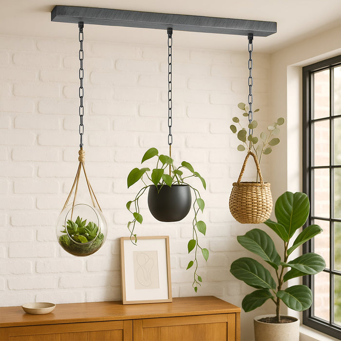 3 Outlet Ceiling Rose With chain hanging Pendant Light ~ 6171