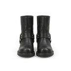 Black Harness Biker Boots