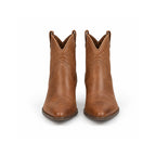 Cognac Western Ankle Boots