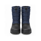 Navy Quilted Snow Boots