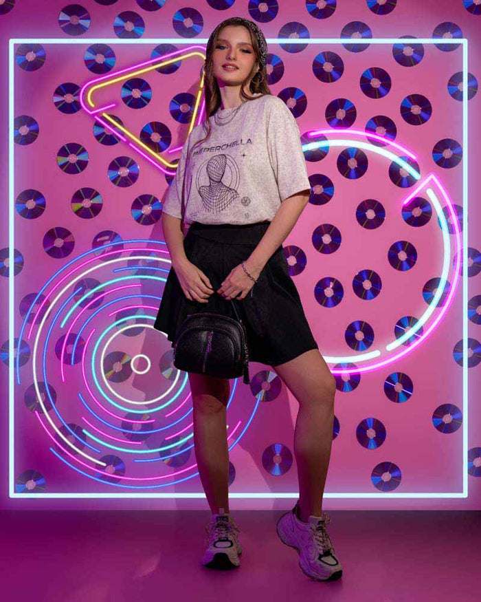 A . OVERSIZED PRINTED T - SHIRT