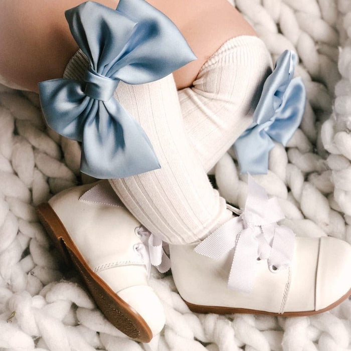 Abigail Satin Bow Socks - Petite Maison Kids