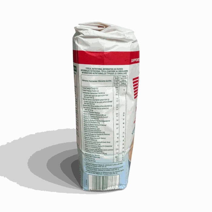 ACE Vanilla Instant Maize Porridge 1kg side nutrition panel