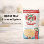 ACE Vanilla Instant Maize Porridge pack in a kitchen promotional image