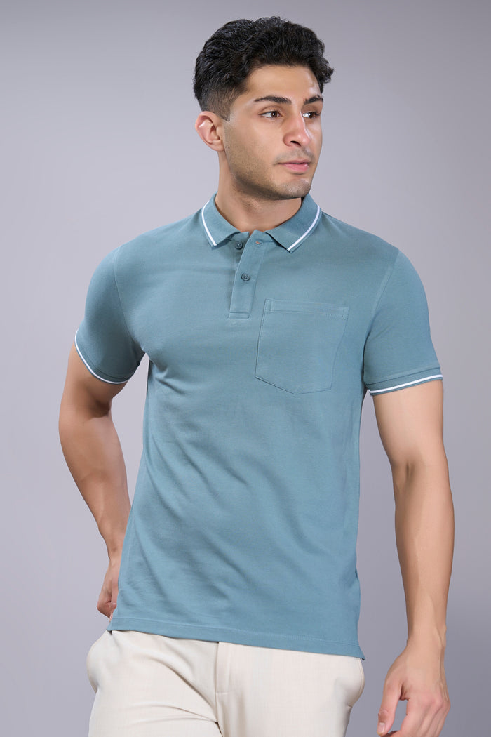 Air Blue - Identity Pocket Polo
