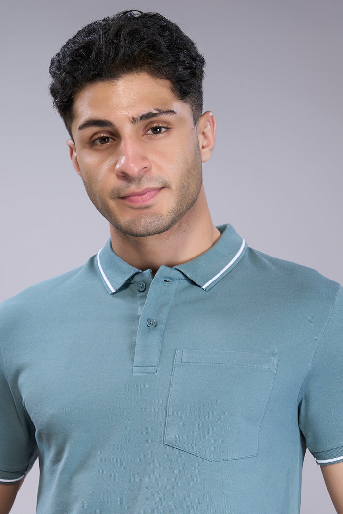 Air Blue - Identity Pocket Polo