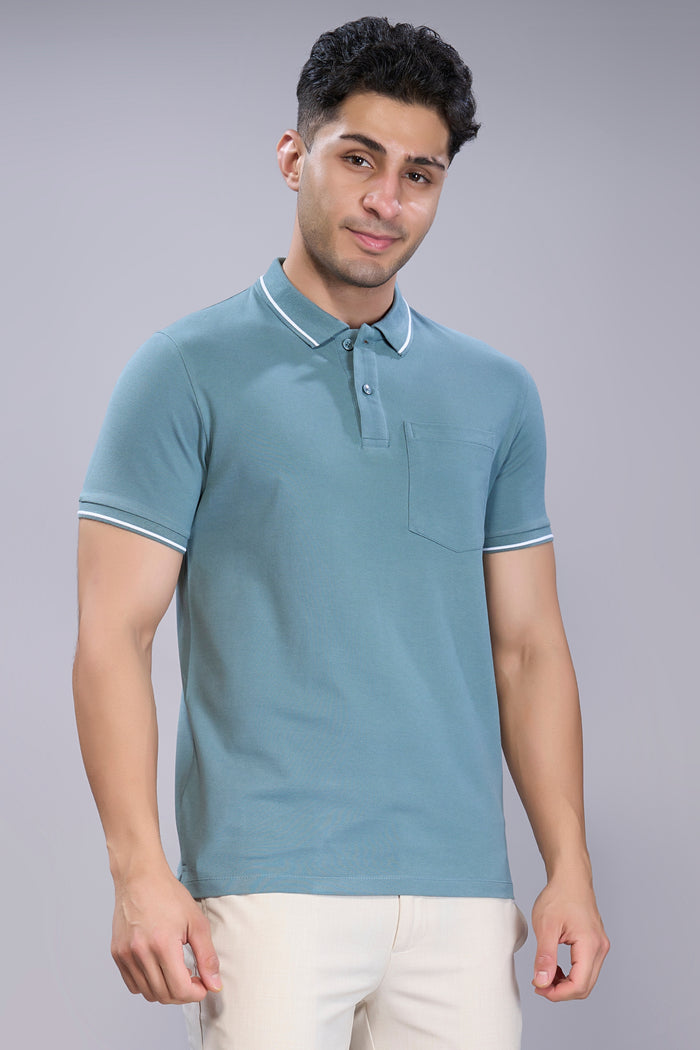 Air Blue - Identity Pocket Polo