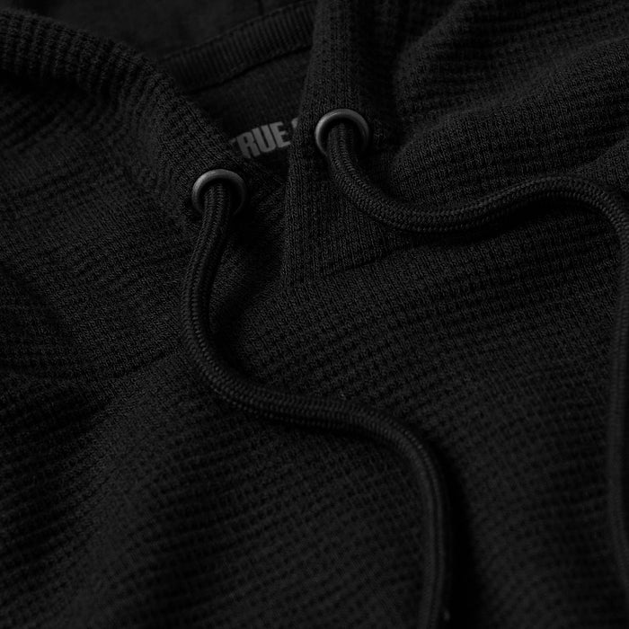 Black & Military Green Waffle Hoodie 2-Pack with textured knit and drawcords.