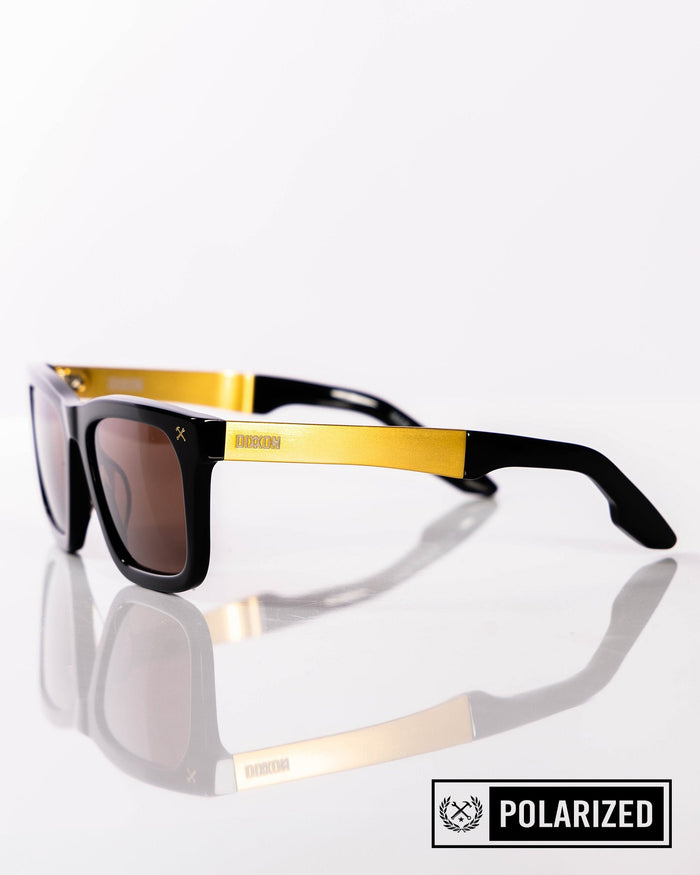 Anvil Metal Sunglasses - Brown & Bronze Polarised - Dixxon Flannel Co.