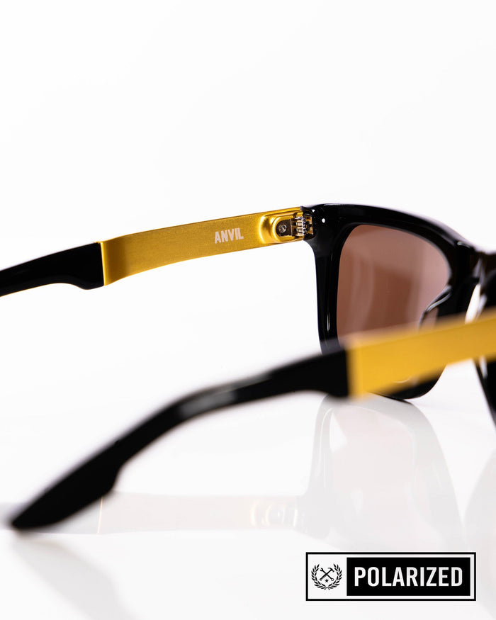 Anvil Metal Sunglasses - Brown & Bronze Polarised - Dixxon Flannel Co.