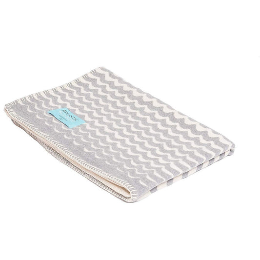 Grey Atlanta brushed cotton blanket for beds, single size throw, soft and cozy for bedroom or living room use.