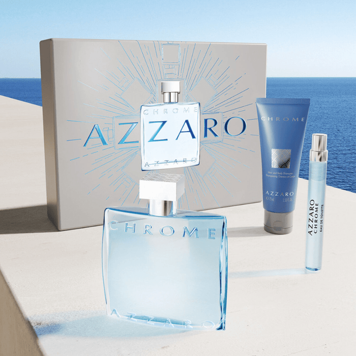 Azzaro Men's Aftershave Azzaro Chrome Men's Gift Set (100ml EDT + 75ml Shower Gel + 10ml EDT)