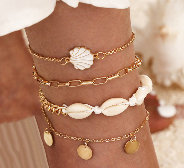 B974 - Golden Shell Beach Bracelet