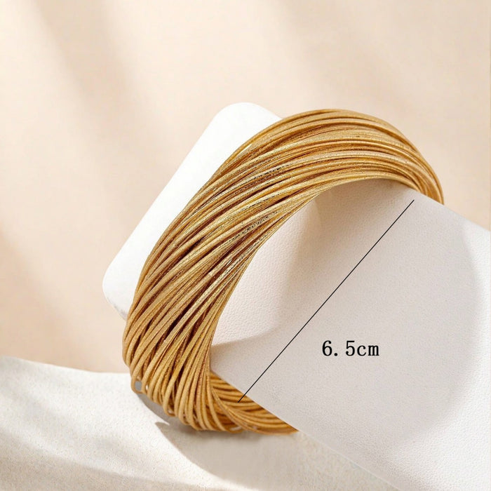 B990 - Layered Hollow Golden Bracelet