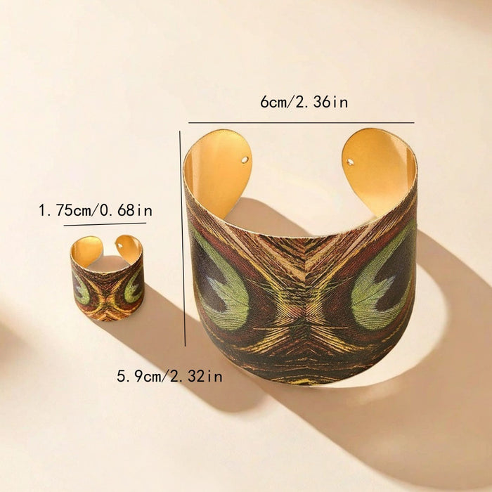 B996 - Peacock Imprinted Bracelet