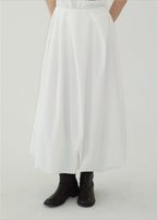 BALLOON MAXI SKIRT -WHITE
