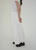BALLOON MAXI SKIRT -WHITE