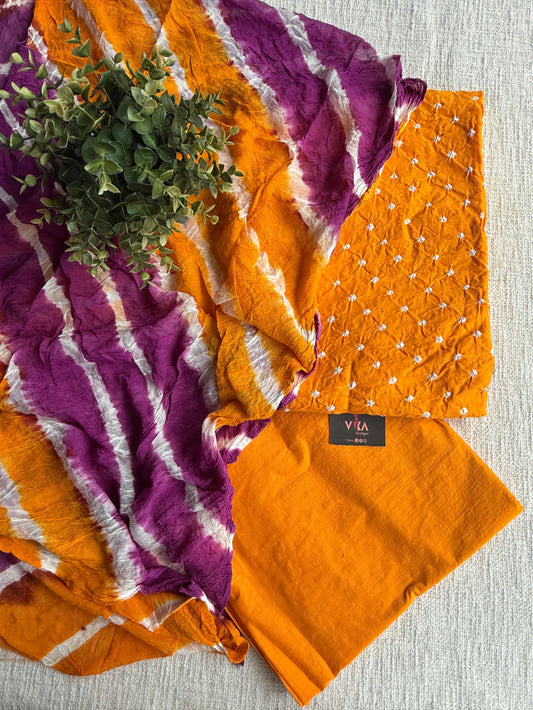Bhandhej cotton salwar material