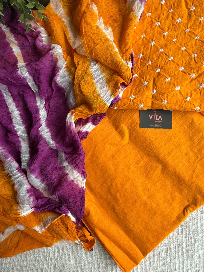 Bhandhej cotton salwar material