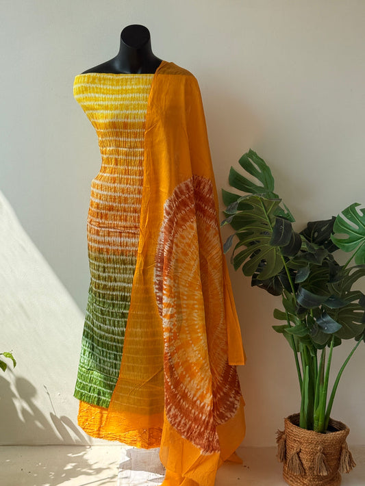 Bhandhej cotton satin salwar material