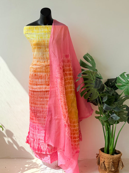 Bhandhej cotton satin salwar material