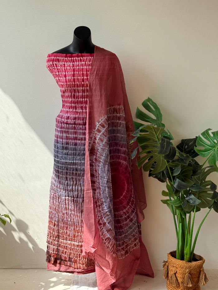 Bhandhej cotton satin salwar material
