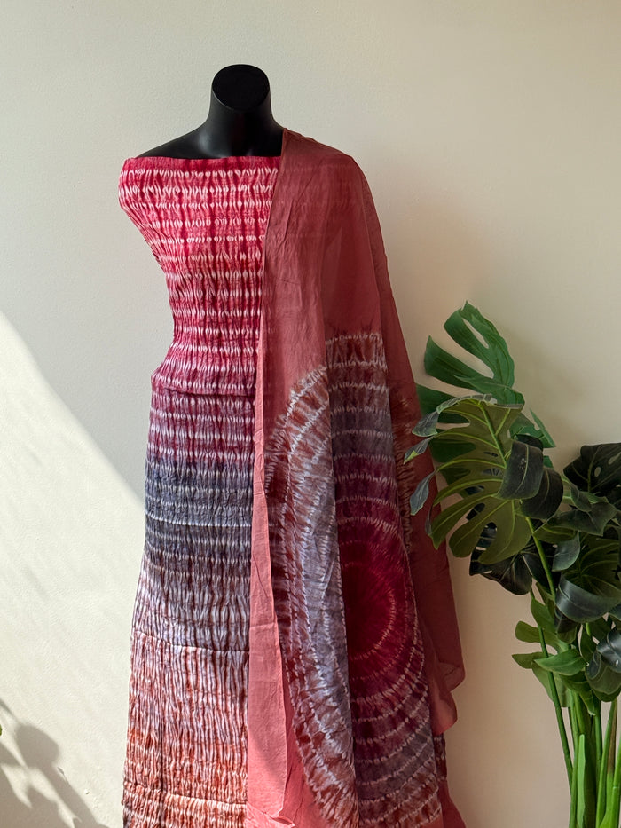 Bhandhej cotton satin salwar material