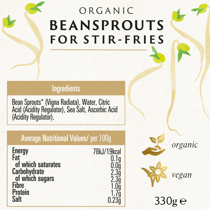 Biona Organic Bean Sprouts Glass Jar 330g