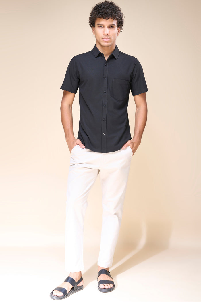Black - Smart Tech Pocket Shirt Maxzone Clothing M